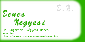 denes negyesi business card